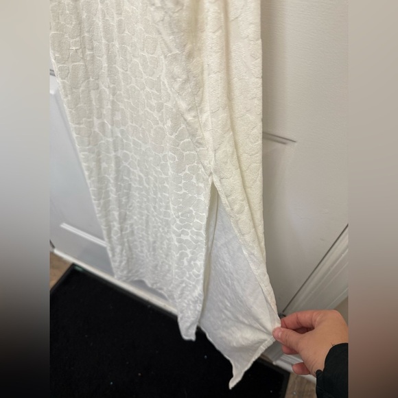 Silk Roads By Adriana Iglesias Wendi Terry Maxi Dress In White Bridal Cutout M - Picture 7 of 8